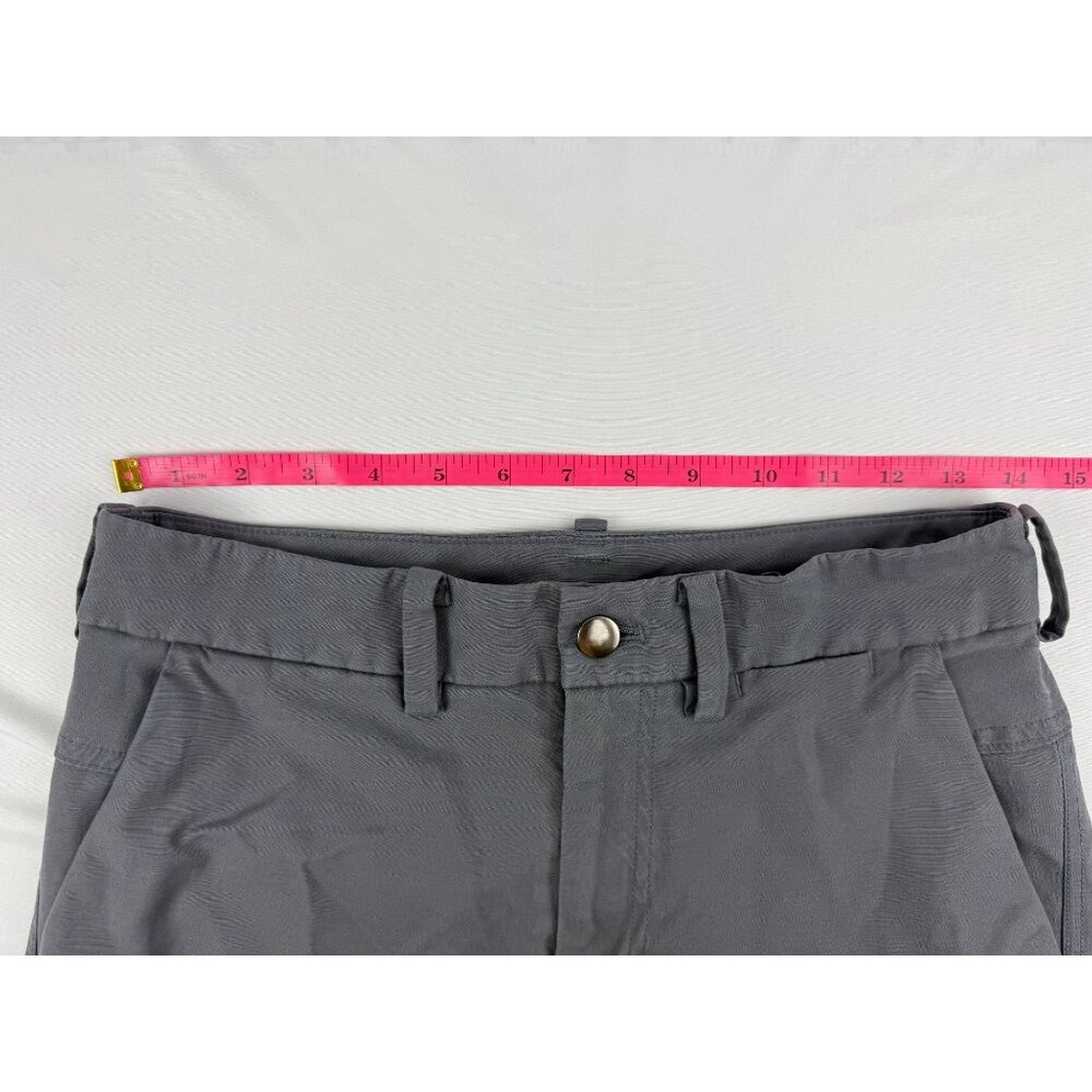 Lululemon Shorts Mens 28 Gray Commission Classic Fit Casual Chino Zip Pockets - Picture 5 of 6